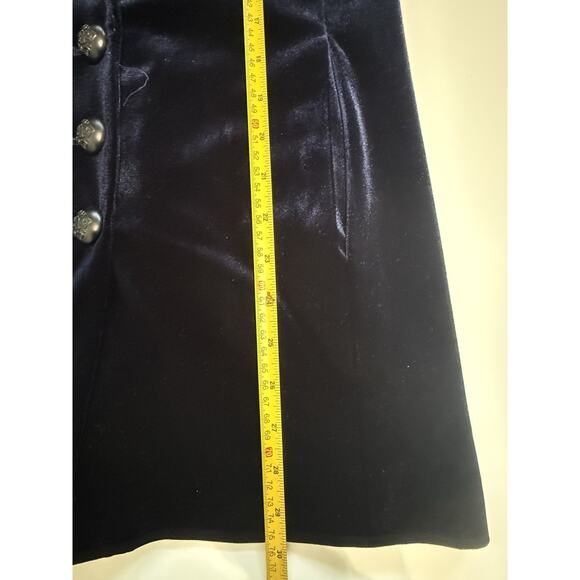 On Parle De Vous Paris Velvet Blazer Navy Blue Double Breasted Jacket T1 - Picture 7 of 9